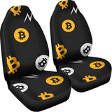 Bitcoin Symbol Pattern Print Universal Fit Car Seat Covers 102422