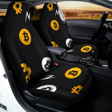 Bitcoin Symbol Pattern Print Universal Fit Car Seat Covers 102422