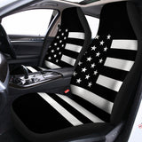 Black American Flag Print Universal Fit Car Seat Covers 102422