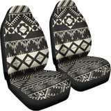 Black And Beige Aztec Pattern Print Universal Fit Car Seat Covers 102422