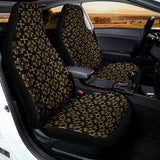 Black And Beige Orthodox Pattern Print Universal Fit Car Seat Covers 102422