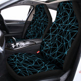 Black And Blue Geometric Mosaic Print Universal Fit Car Seat Covers 102422