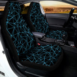 Black And Blue Geometric Mosaic Print Universal Fit Car Seat Covers 102422