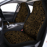 Black And Gold African Afro Print Universal Fit Car Seat Covers 102422