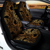 Black And Gold Celestial Pattern Print Universal Fit Car Seat Covers 102422
