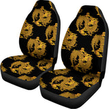 Black And Gold Dragon Pattern Print Universal Fit Car Seat Covers 102422