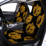 Black And Gold Dragon Pattern Print Universal Fit Car Seat Covers 102422