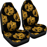 Black And Gold Dragon Pattern Print Universal Fit Car Seat Covers 102422