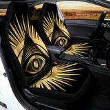 Black And Gold Eye of Providence Print Universal Fit Car Seat Covers 102422