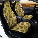 Black And Gold Feather Pattern Print Universal Fit Car Seat Covers 102422