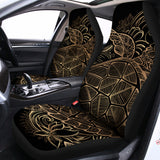 Black And Gold Sea Turtle Print Universal Fit Car Seat Covers 102422