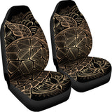 Black And Gold Sea Turtle Print Universal Fit Car Seat Covers 102422
