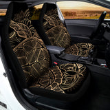 Black And Gold Sea Turtle Print Universal Fit Car Seat Covers 102422