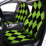 Black And Green Argyle Pattern Print Universal Fit Car Seat Covers 102422