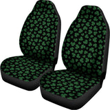 Black And Green Shamrock Pattern Print Universal Fit Car Seat Covers 102422