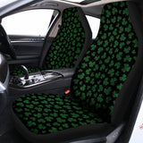 Black And Green Shamrock Pattern Print Universal Fit Car Seat Covers 102422