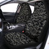 Black And Grey Digital Camo Print Universal Fit Car Seat Covers 102422