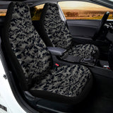 Black And Grey Digital Camo Print Universal Fit Car Seat Covers 102422