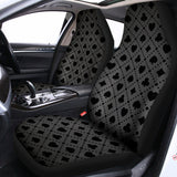 Black And Grey Playing Card Suits Print Universal Fit Car Seat Covers 102422