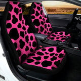 Black And Hot Pink Cow Print Universal Fit Car Seat Covers 102422