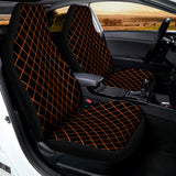 Black And Orange Harlequin Print Universal Fit Car Seat Covers 102422