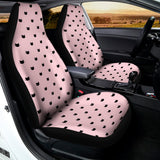 Black And Pink Cat Pattern Print Universal Fit Car Seat Covers 102422