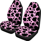 Black And Pink Cow Print Universal Fit Car Seat Covers 102422
