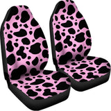 Black And Pink Cow Print Universal Fit Car Seat Covers 102422