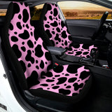 Black And Pink Cow Print Universal Fit Car Seat Covers 102422