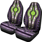 Black And Purple African Dashiki Print Universal Fit Car Seat Covers 102422