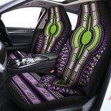 Black And Purple African Dashiki Print Universal Fit Car Seat Covers 102422