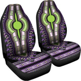 Black And Purple African Dashiki Print Universal Fit Car Seat Covers 102422
