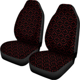 Black And Red Canadian Maple Leaf Print Universal Fit Car Seat Covers 102422