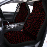 Black And Red Canadian Maple Leaf Print Universal Fit Car Seat Covers 102422