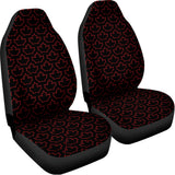 Black And Red Canadian Maple Leaf Print Universal Fit Car Seat Covers 102422