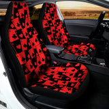 Black And Red Casino Card Pattern Print Universal Fit Car Seat Covers 102422