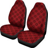 Black And Red Chinese Pattern Print Universal Fit Car Seat Covers 102422