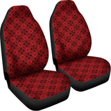 Black And Red Chinese Pattern Print Universal Fit Car Seat Covers 102422