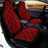 Black And Red Chinese Pattern Print Universal Fit Car Seat Covers 102422