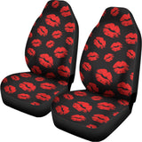 Black And Red Lips Pattern Print Universal Fit Car Seat Covers 102422