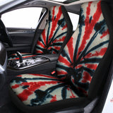 Black And Red Spider Tie Dye Print Universal Fit Car Seat Covers 102422