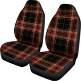 Black And Red Stewart Tartan Print Universal Fit Car Seat Covers 102422