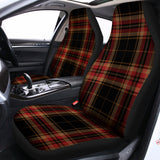 Black And Red Stewart Tartan Print Universal Fit Car Seat Covers 102422
