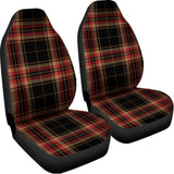 Black And Red Stewart Tartan Print Universal Fit Car Seat Covers 102422
