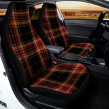 Black And Red Stewart Tartan Print Universal Fit Car Seat Covers 102422