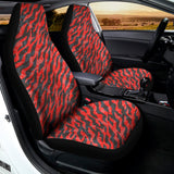 Black And Red Tiger Stripe Camo Print Universal Fit Car Seat Covers 102422
