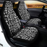 Black And White African Adinkra Symbols Universal Fit Car Seat Covers 102422