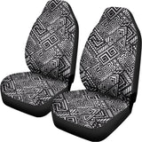 Black And White African Tribal Print Universal Fit Car Seat Covers 102422