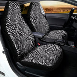 Black And White African Tribal Print Universal Fit Car Seat Covers 102422