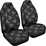 Black And White Alien Print Universal Fit Car Seat Covers 102422